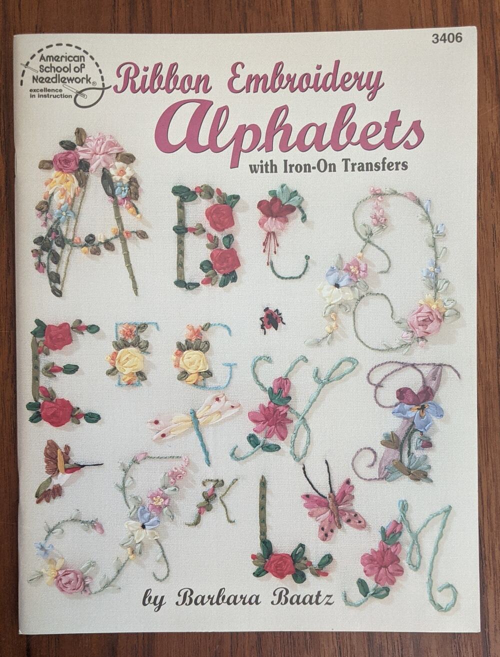 Ribbon Embroidery Alphabets Pattern Book Transfers